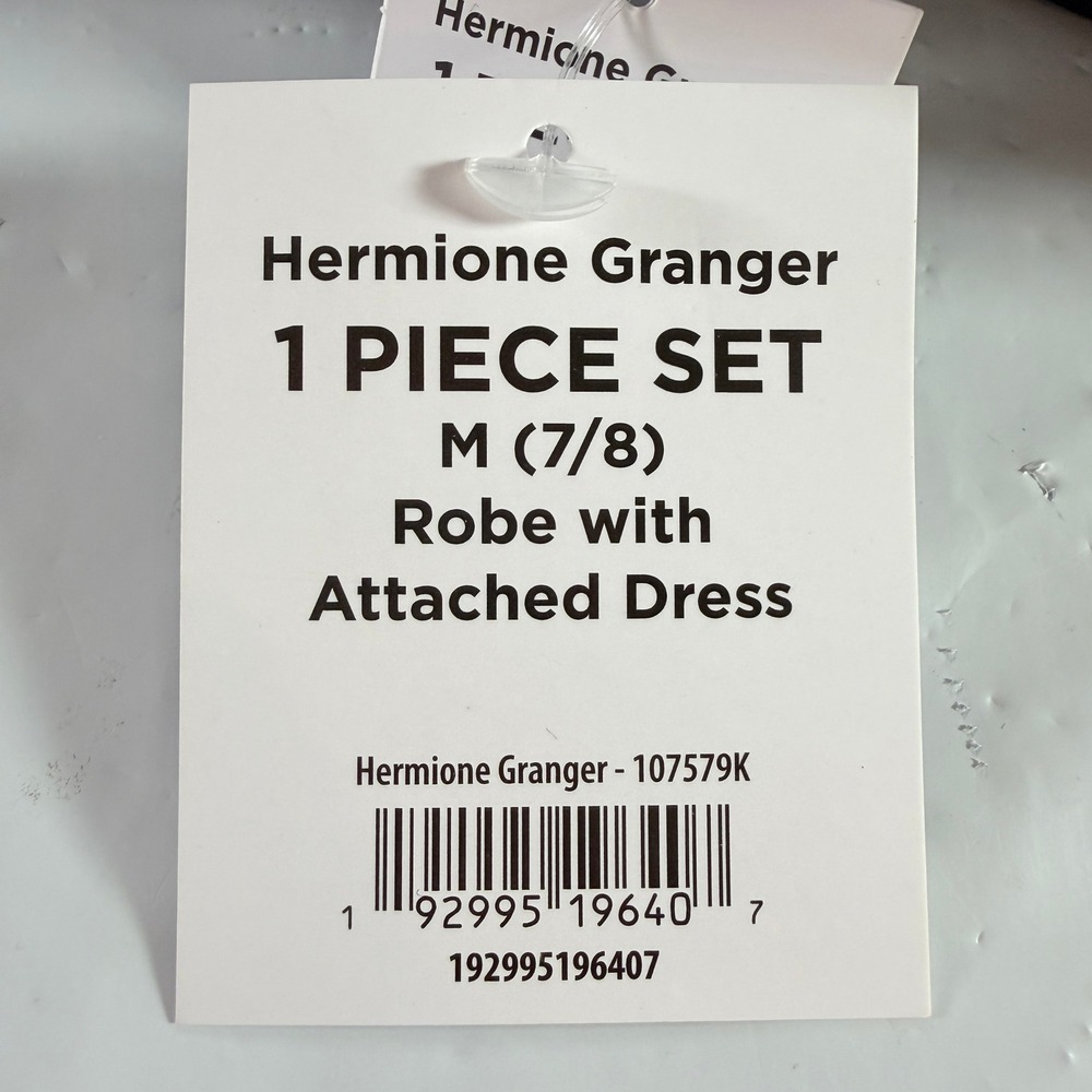 Harry Potter Hermione Granger Costume Dress Girls Size M 7/8 Disguise New - Picture 9 of 9